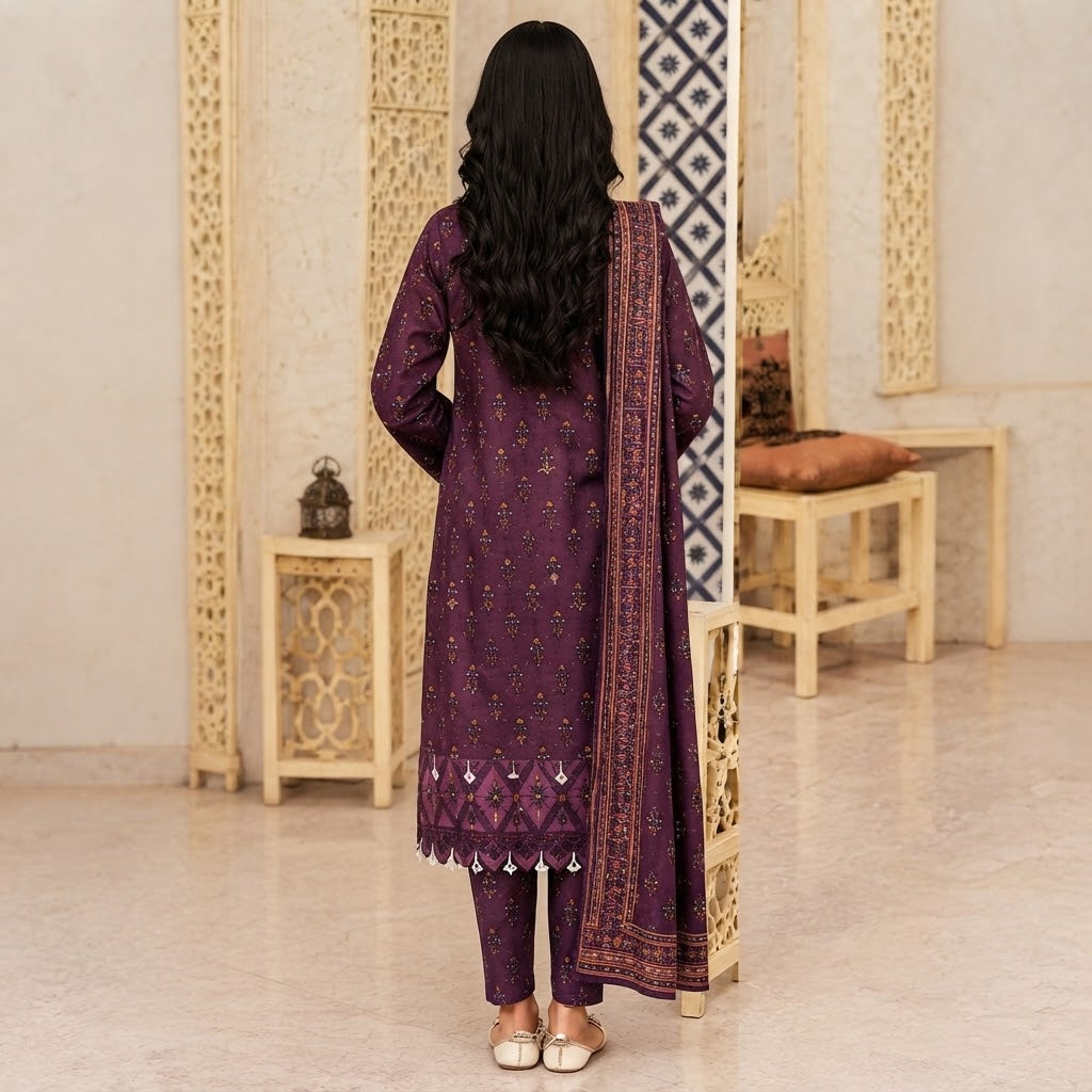 SALIM Design-05 3 Piece Printed Lawn Suit